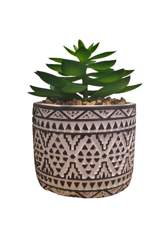 Planta artificial con pote