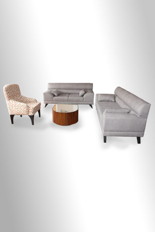 Juego de living MODELO BRUSELAS gris luna + poltrona Alegra