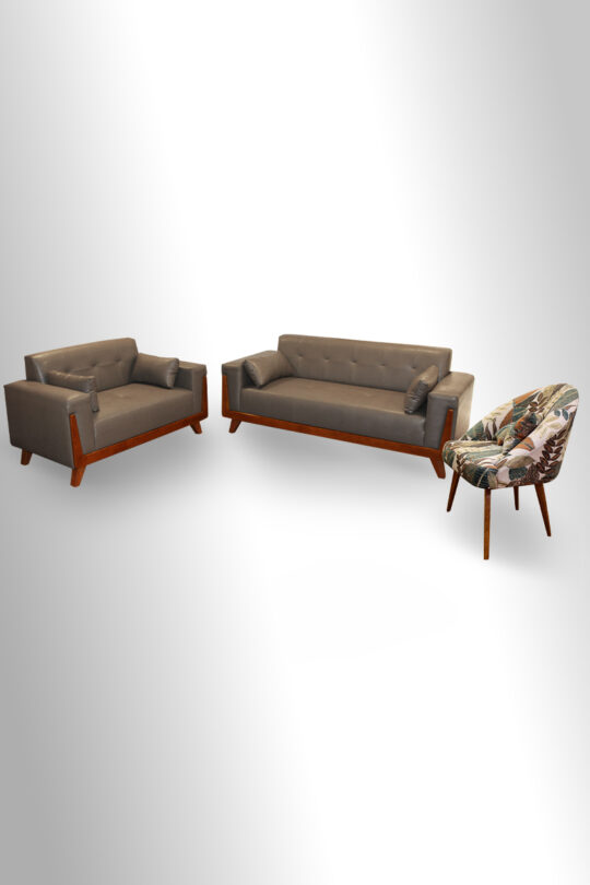 Juego de living modelo MOSCÚ gris  + poltrona Patagonia