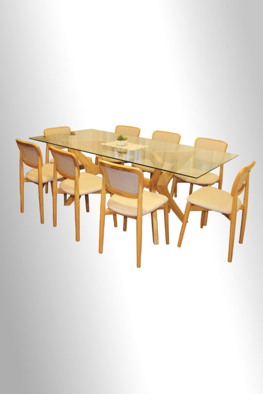 Juego de comedor Modelo BAMBÚ ocho sillas